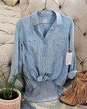 Starry Sky Denim Top: Alternate View #1