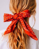 Moon Flower Bandanna in Rust: Alternate View #1