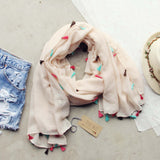 Tassel Shadow Scarf: Alternate View #1