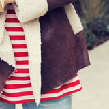 Night Flurries Sherpa Coat in Timber: Alternate View #3