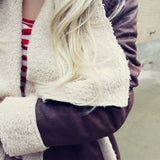 Night Flurries Sherpa Coat in Timber: Alternate View #1