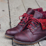 The Nor'wester Boots in Burgundy: Alternate View #2