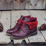 The Nor'wester Boots in Burgundy: Alternate View #1
