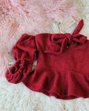 Nordic Lux Sweater Top in Burgundy: Alternate View #3