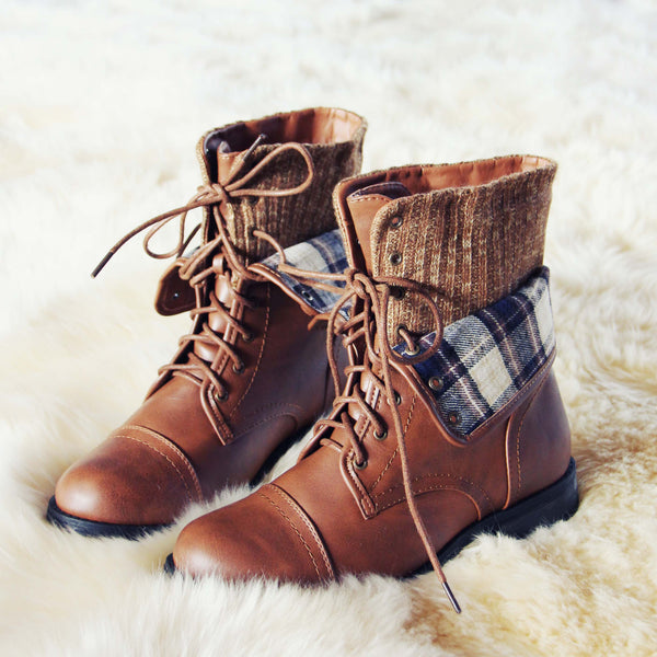 North Lodge Sweater Boots in Tan: Featured Product Image
