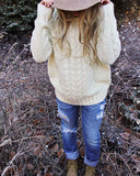 Northwest Fisherman's Sweater in Cream: Alternate View #6