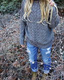 Northwest Fisherman's Sweater in Gray: Alternate View #2