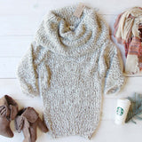 The Nubby Knit Sweater Dress in Taupe: Alternate View #1