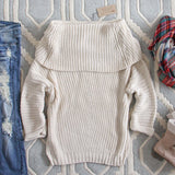The Nubby Knit Sweater in Cream: Alternate View #4