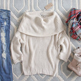The Nubby Knit Sweater in Cream: Alternate View #1