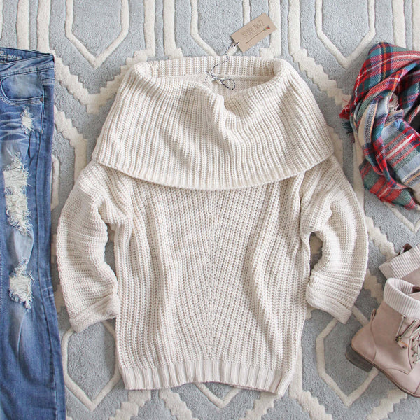 The Nubby Knit Sweater in Cream: Featured Product Image