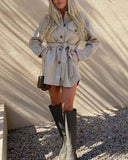 Oatmeal Belted Jacket: Alternate View #2