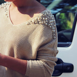 October Knit Beaded Sweater: Alternate View #2