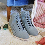 Ostara Woven Booties in Blue: Alternate View #3