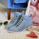 Ostara Woven Booties in Blue: Alternate View #2