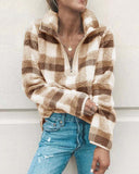 Overland Plaid Pullover in Sand: Alternate View #1