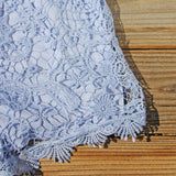 Palm Lace Romper in Sky: Alternate View #3