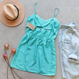 Pin & Hem Dress in Turquoise: Alternate View #4