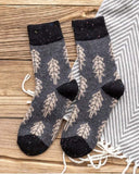 Pine Tree Socks in Gray: Alternate View #1