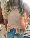 Pink Sage Knit Top: Alternate View #4