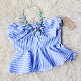 Pinstripe & Bow Top: Alternate View #1