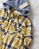 The Easton Plaid Hoodie in Mustard: Alternate View #2
