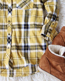 The Easton Plaid Hoodie in Mustard: Alternate View #3