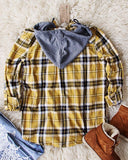 The Easton Plaid Hoodie in Mustard: Alternate View #4