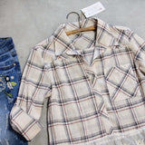 Plaid + Lace Top: Alternate View #2