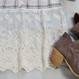 Plaid + Lace Top: Alternate View #3