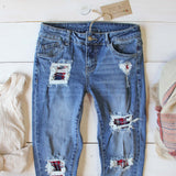 Plaid Patch Skinny Jeans: Alternate View #2