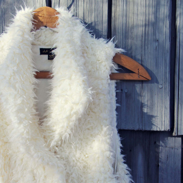 Polar Bear Cozy Vest, Sweet Faux Fur Vests & Sweaters from Spool 72.