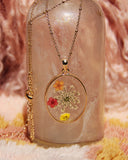 Pressed Wildflower Necklace - Oval: Alternate View #3