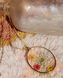 Pressed Wildflower Necklace - Oval: Alternate View #4