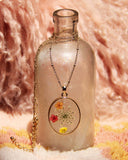 Pressed Wildflower Necklace - Oval: Alternate View #2