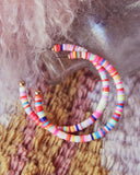 Rainbow Chip Earrings: Alternate View #2