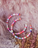 Rainbow Chip Earrings: Alternate View #1