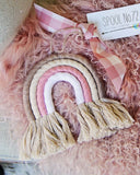 Rainbow Wall Hanging in Pink: Alternate View #2