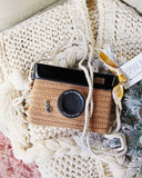 Retro Camera Tote in Black: Alternate View #1