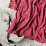 Rosalyn Lace Dress in Burgundy: Alternate View #4