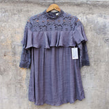 Rosalyn Lace Dress in Gray: Alternate View #4