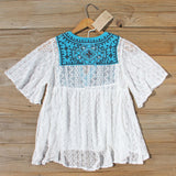 Rosewater Top in Turquoise: Alternate View #4