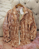 Sable Paisley Shirt Jacket: Alternate View #2