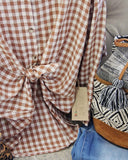 Sadie Plaid Tie Top: Alternate View #2