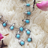 Sage Squash Blossom Necklace: Alternate View #2