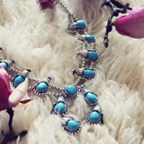 Sage Squash Blossom Necklace: Alternate View #3