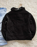 Sage Cozy Velvet Coat: Alternate View #3