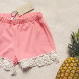 Sand & Lace Shorts: Alternate View #1