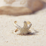 Sand & Starfish Ring: Alternate View #1