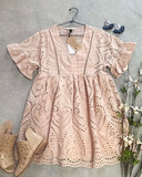 Sandstone Eyelet Dress: Alternate View #2